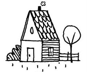 Leçons de dessin pour les enfants: comment dessiner une maison au crayon progressivement