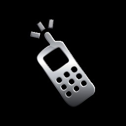 Téléphone portable dans un boîtier en métal.